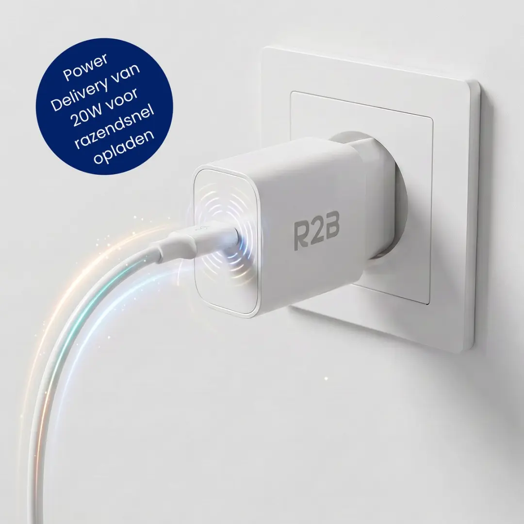R2B USB-C Adapter 20W - Wit