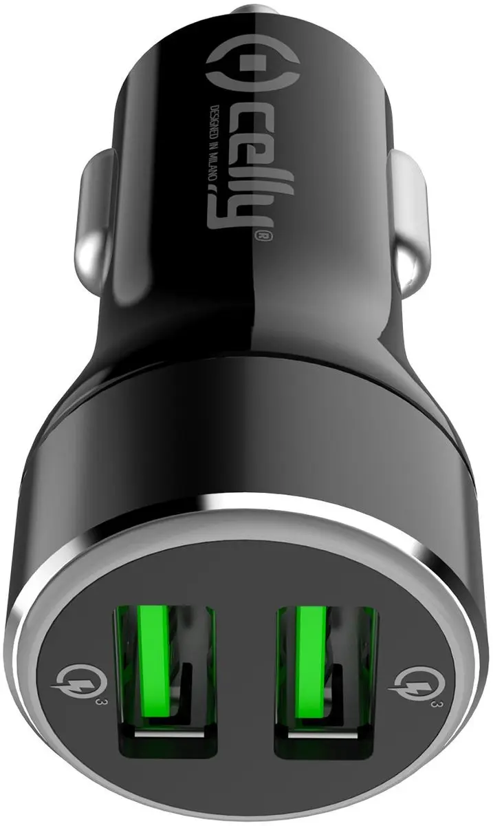 Celly Autolader ProPower 36W - 2 USB Poorten Zwart