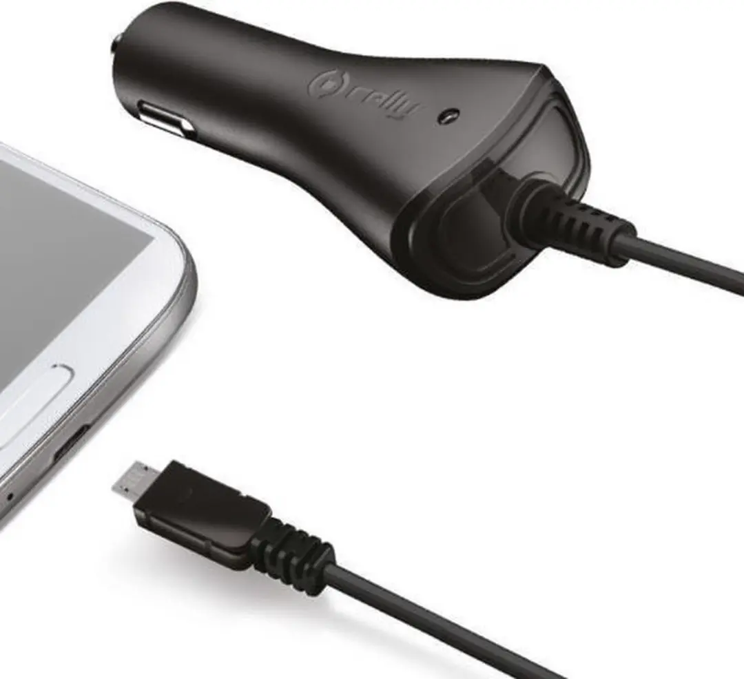 Celly CCMICRO Micro-USB 1A Autolader 5W - Zwart - afbeelding 6 van 6