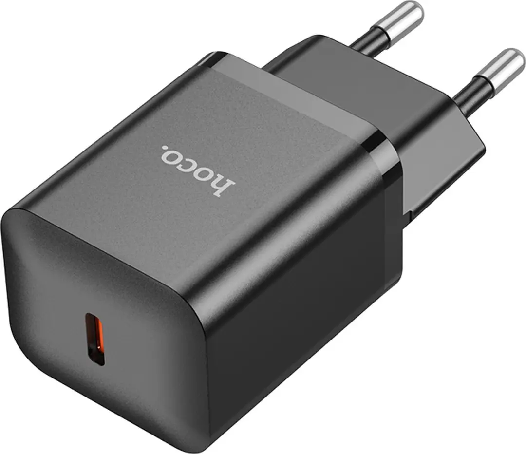 Hoco N27 20W PD/QC Snellader - Zwart - 2m Type-C kabel
