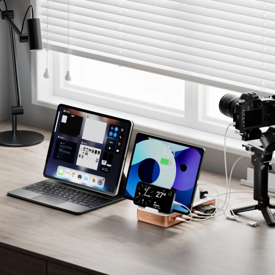 4Smarts Team 100W Laadstation - 5x USB-C 1x USB-A - Brons