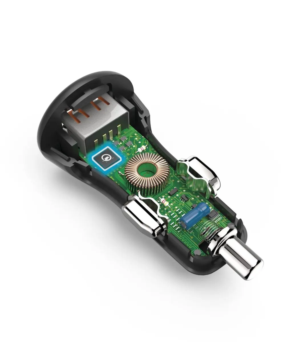 Hama 00201633 Auto Oplader 19,5W - USB-A QC - Zwart