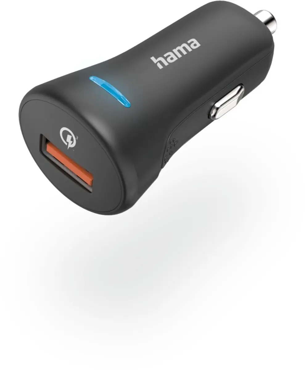 Hama 00201633 Auto Oplader 19,5W - USB-A QC - Zwart