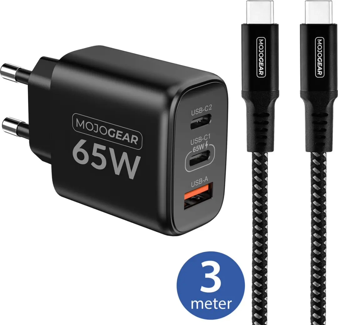 MOJOGEAR CHARGE+ 65W Oplader