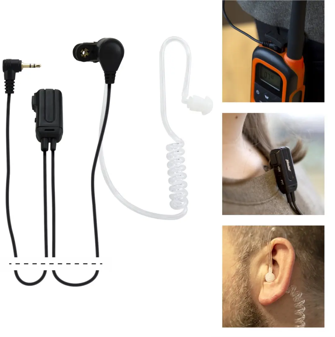 Alecto FRH-10 Headset - AUX voor Walkie Talkies - Wit/Zwart