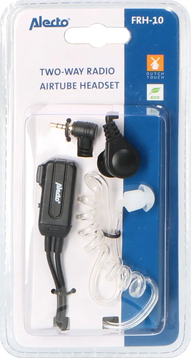 Alecto FRH-10 Headset - AUX voor Walkie Talkies - Wit/Zwart