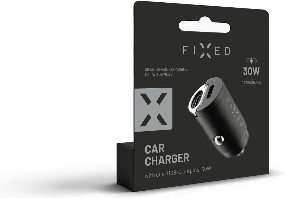 Fixed FIXCC30M-CC-BK Auto Lader 30W - 2x USB-C PD - afbeelding 6 van 6