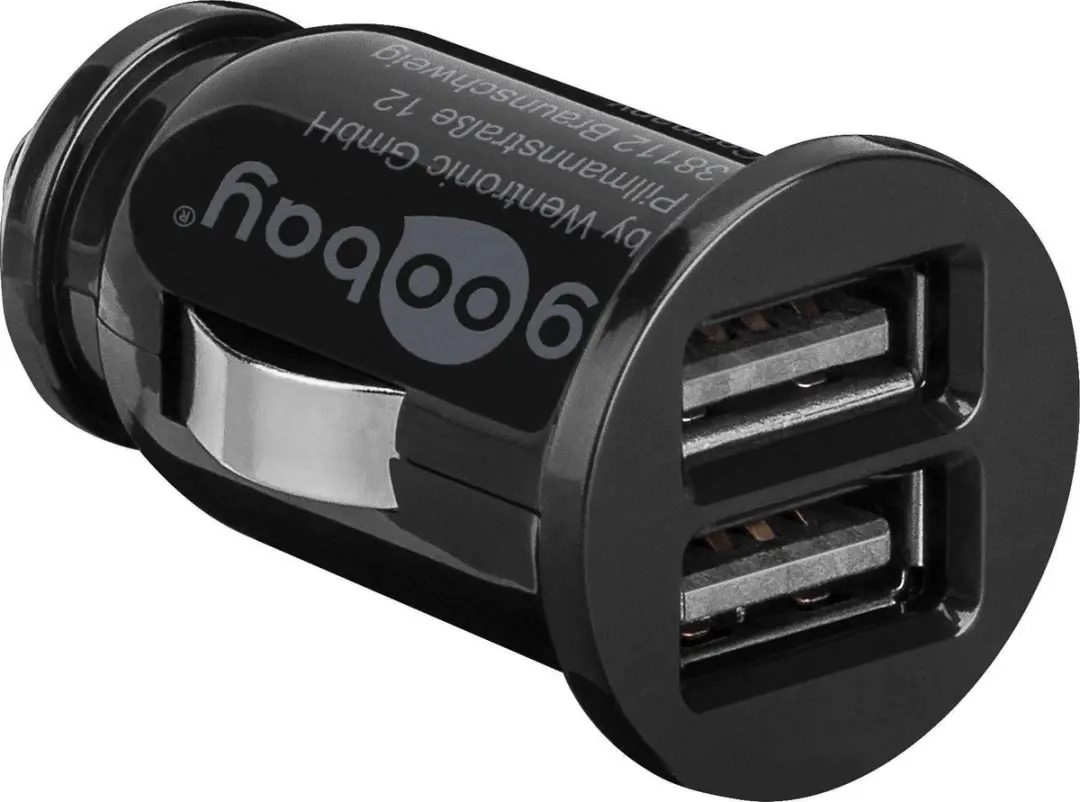 Goobay 58912 USB Autolader 2x 3,1A - Zwart