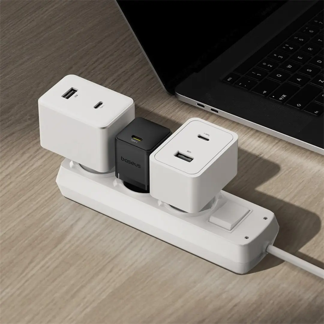 Baseus 20W USB-C Wandlader - 1M Kabel - Transparant