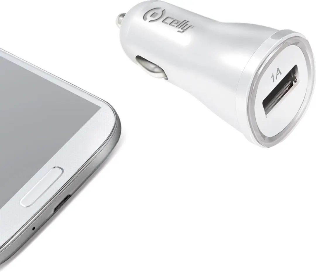 Celly Autolader 1 USB Poort Wit