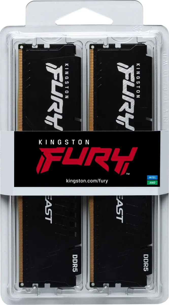 Kingston FURY Beast KF568C34BBEK2-32 DDR5 6800MT/s 32GB - 2 Stuks - Zwart