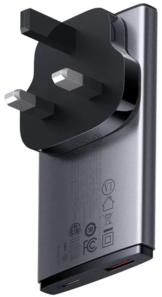 Baseus GaN5Pro CCGP150113 Oplader 65W - 2x USB-C - Zwart
