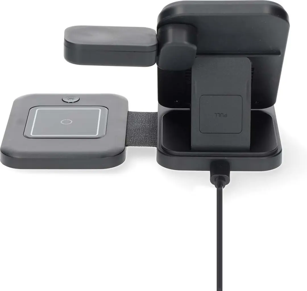 Nedis 3-in-1 Draadloos Oplader WDCHAQ15W110BK - 15W - Zwart