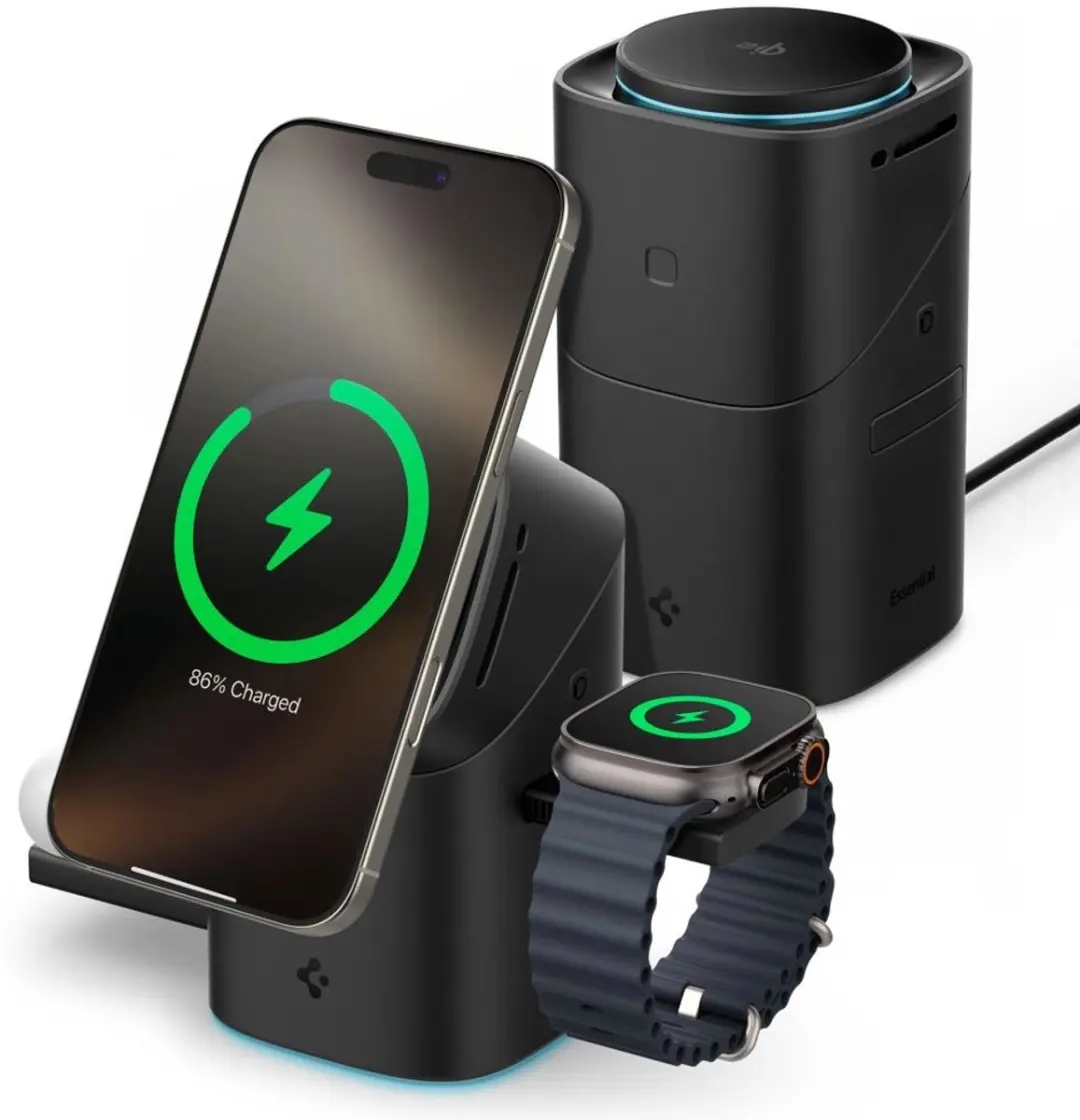 Spigen 8800283303773 3-in-1 Qi2 Draadloze Oplader