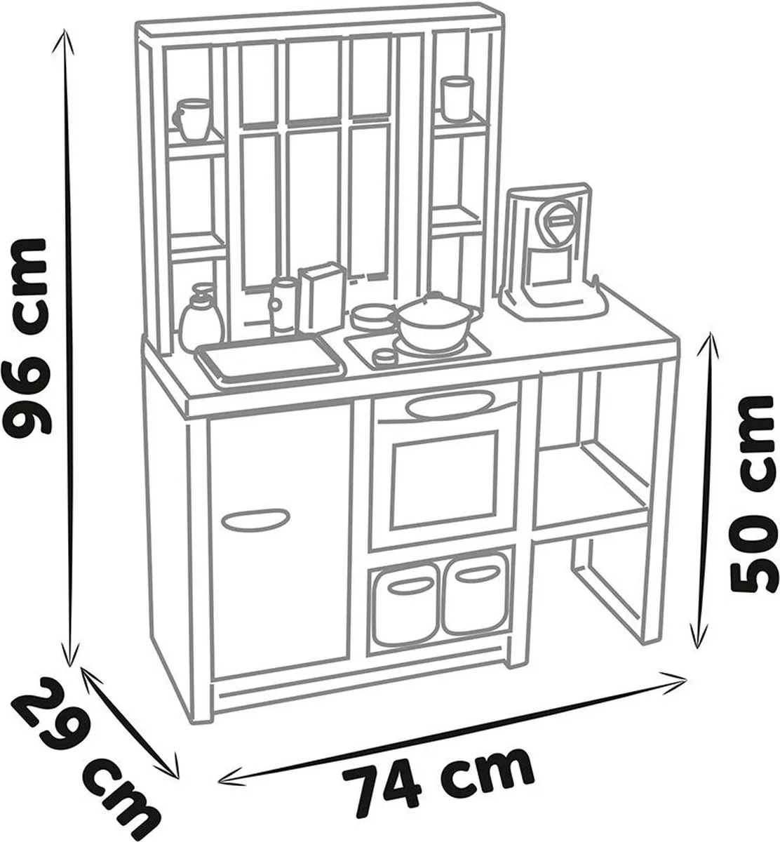 Smoby - Loft Keuken Bruin - Speelkeuken