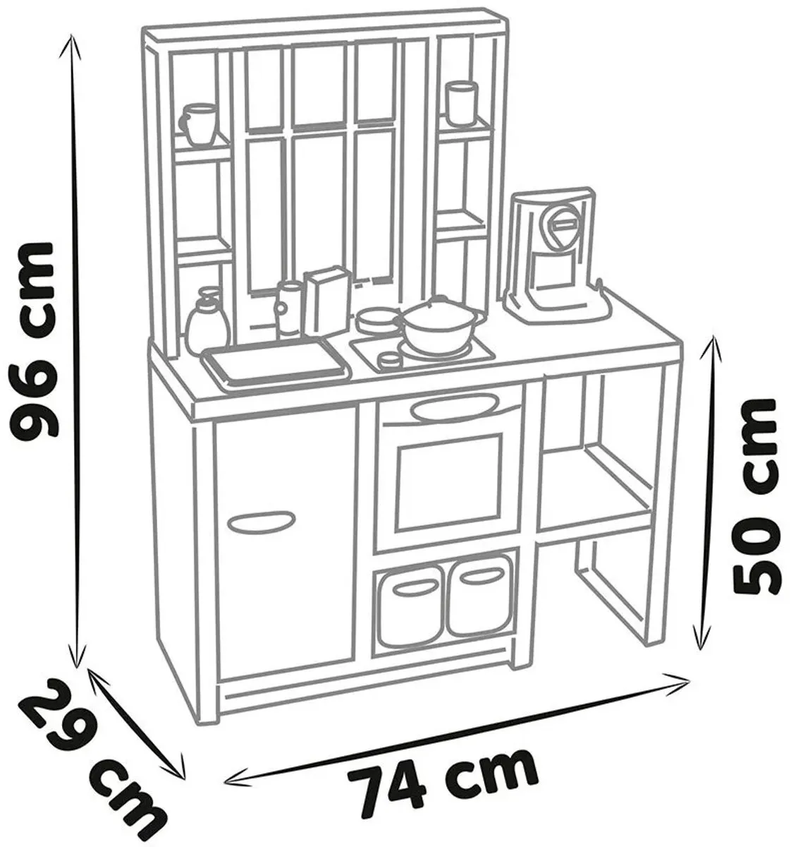 Smoby - Loft Keuken Bruin - Speelkeuken