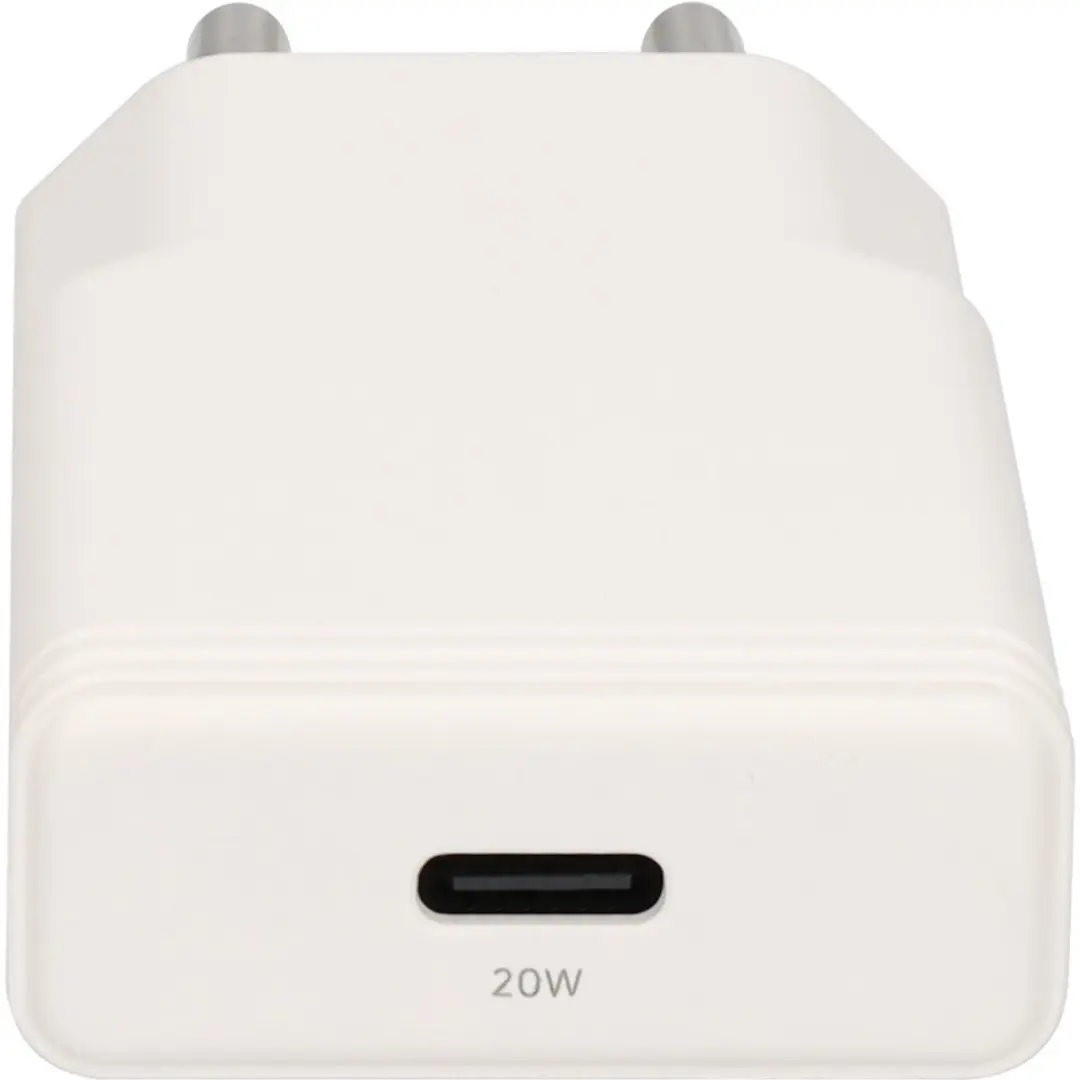 Mobiparts GaN Wall Charger USB-C 20W Flat - Wit