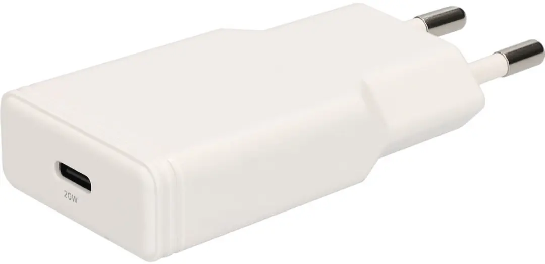 Mobiparts GaN Wall Charger USB-C 20W Flat - Wit