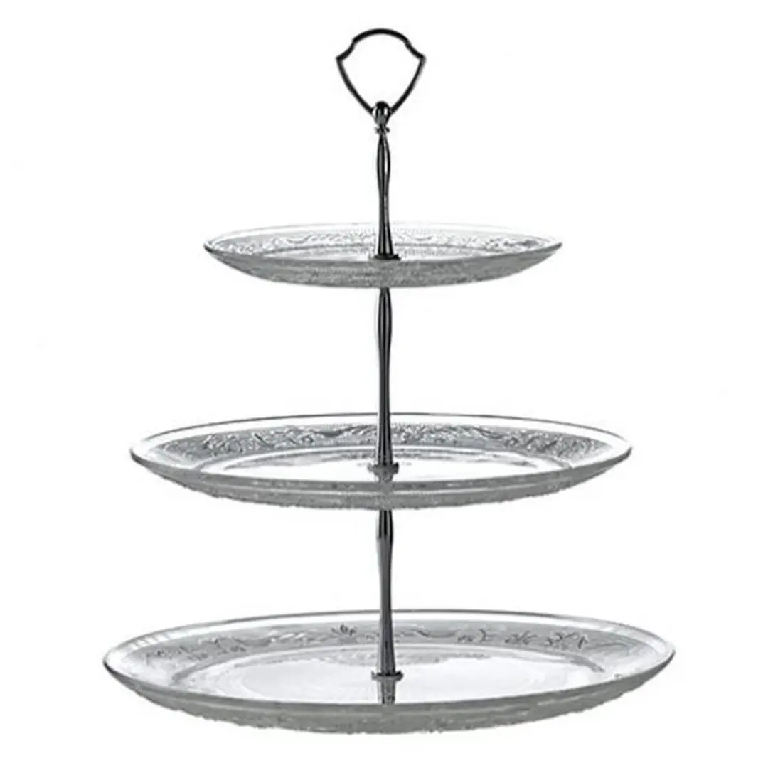 Cosy&Trendy Retro Etagère Glas - 3 Niveaus Ø18-25-29cm