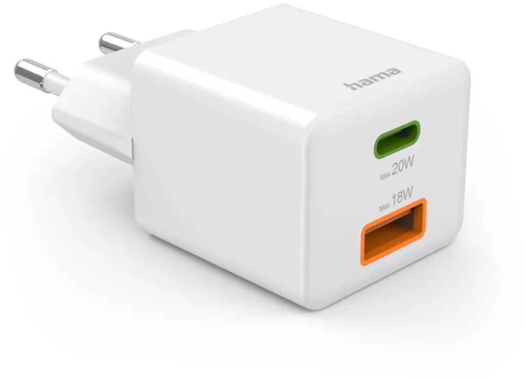 Hama 20W Snellader USB-C PD & QC - 2x USB - Wit