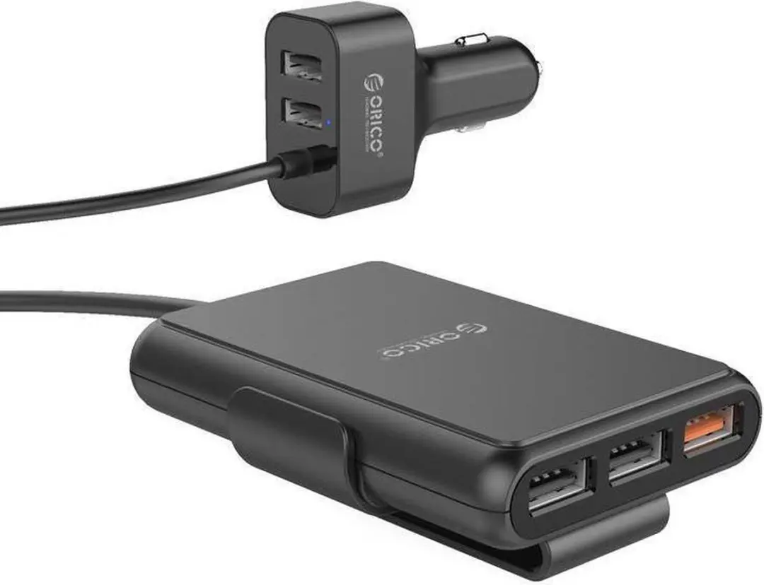 ORICO UCP-5P-BK Autolader 52W - 5x USB 3.0 - QC 3.0 - Zwart