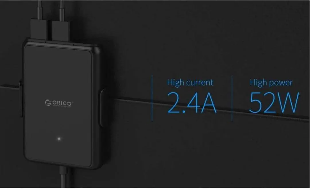 ORICO UCP-5P-BK Autolader 52W - 5x USB 3.0 - QC 3.0 - Zwart