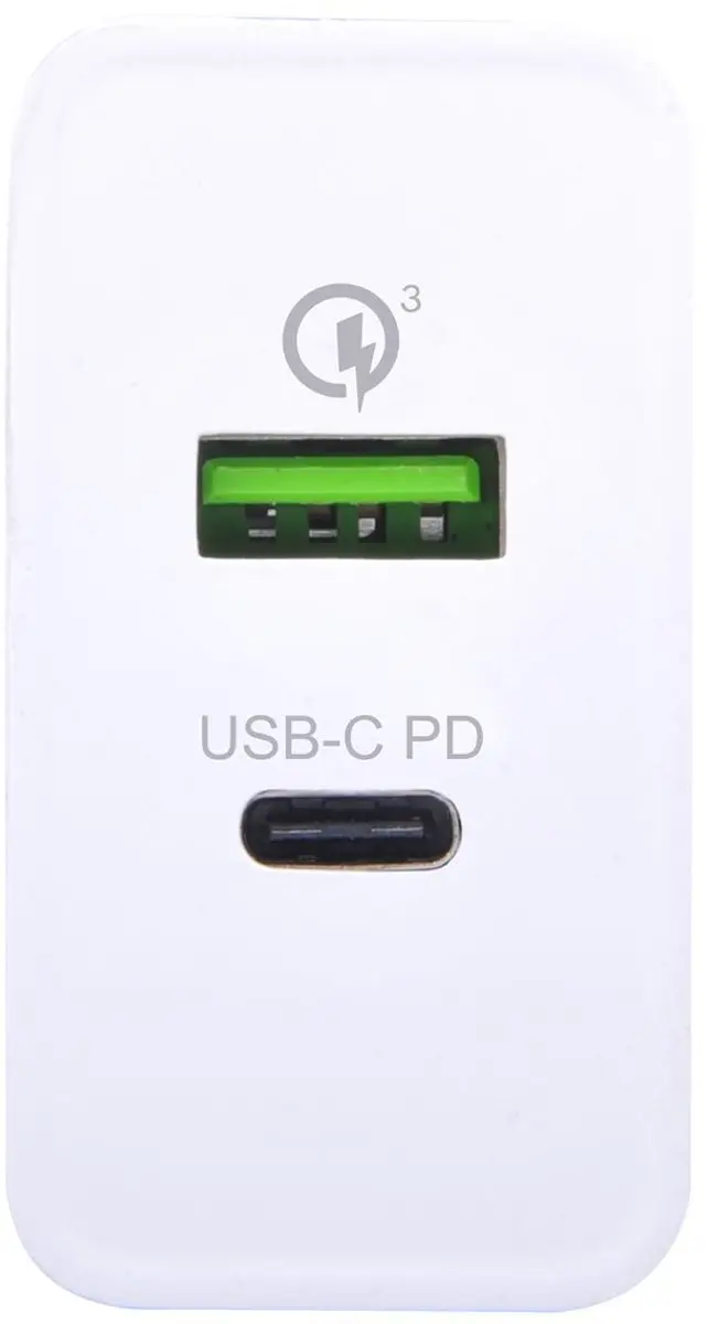 Celly TCUSBC18WWH Wandlader 36W - 2x USB/USB-C - Wit