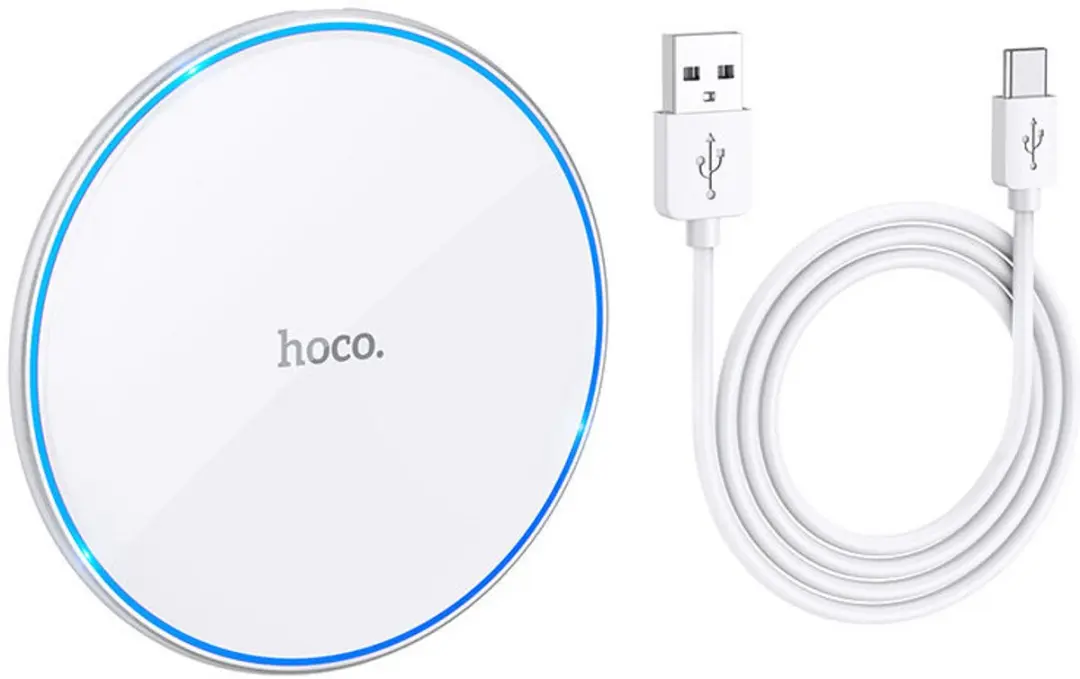 Hoco Premium Draadloze Oplader 15W - Wit