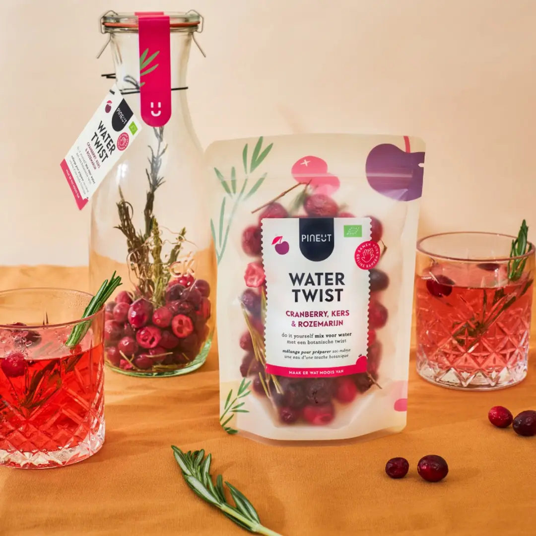 Pineut Watertwist Tafelwaterkaraf 1L - Glas