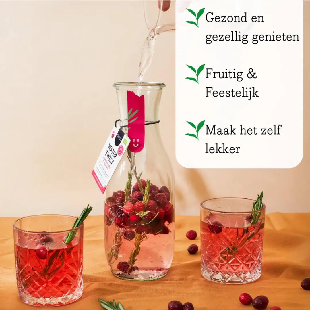 Pineut Watertwist Tafelwaterkaraf 1L - Glas