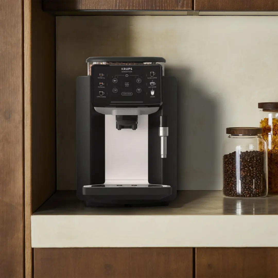 Krups Sensation EA910A10 Volautomatische Espressomachine - Zwart/Chroom