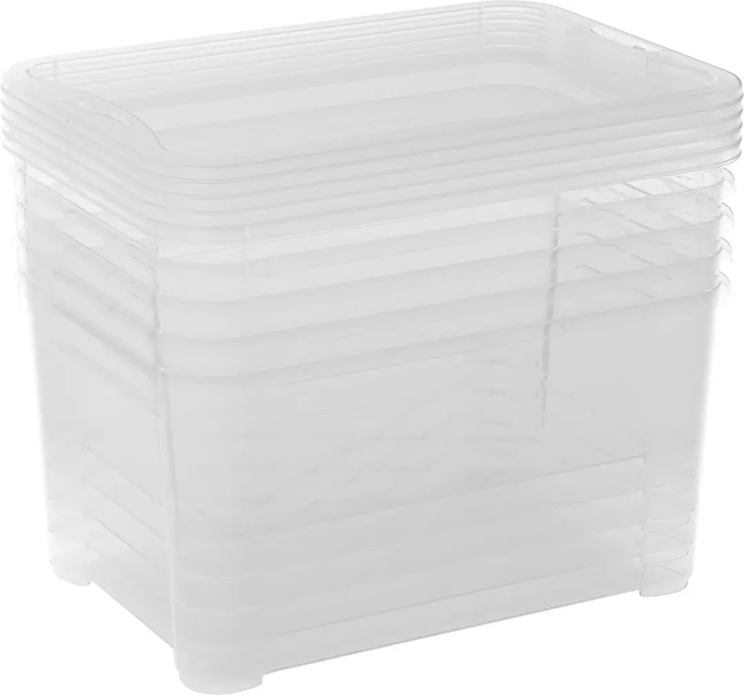 Curver KIS T-Box Opbergbox 47L - 5 Stuks - Transparant - afbeelding 6 van 6