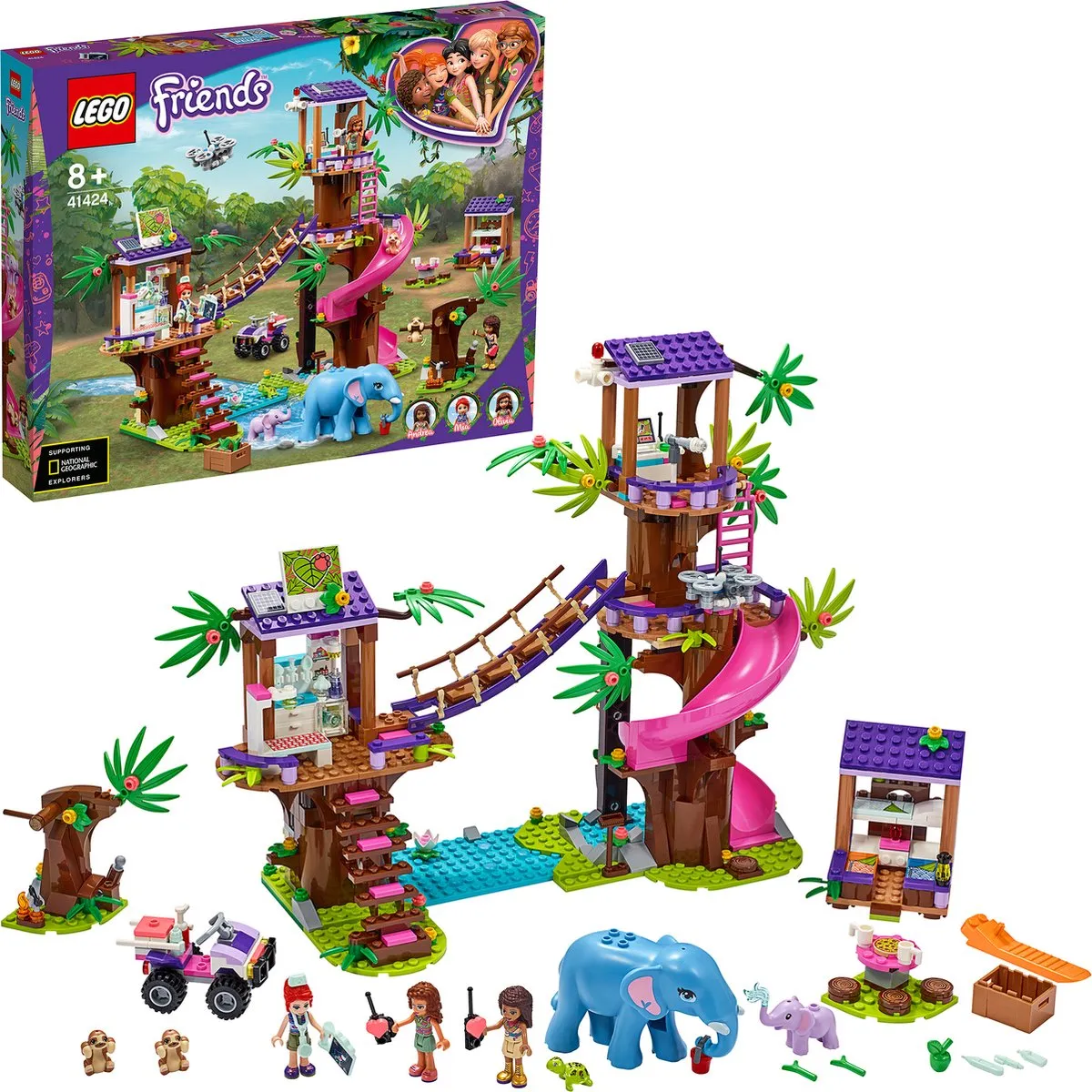 LEGO Friends Jungle Reddingsbasis 41424 - 3 Minifiguren