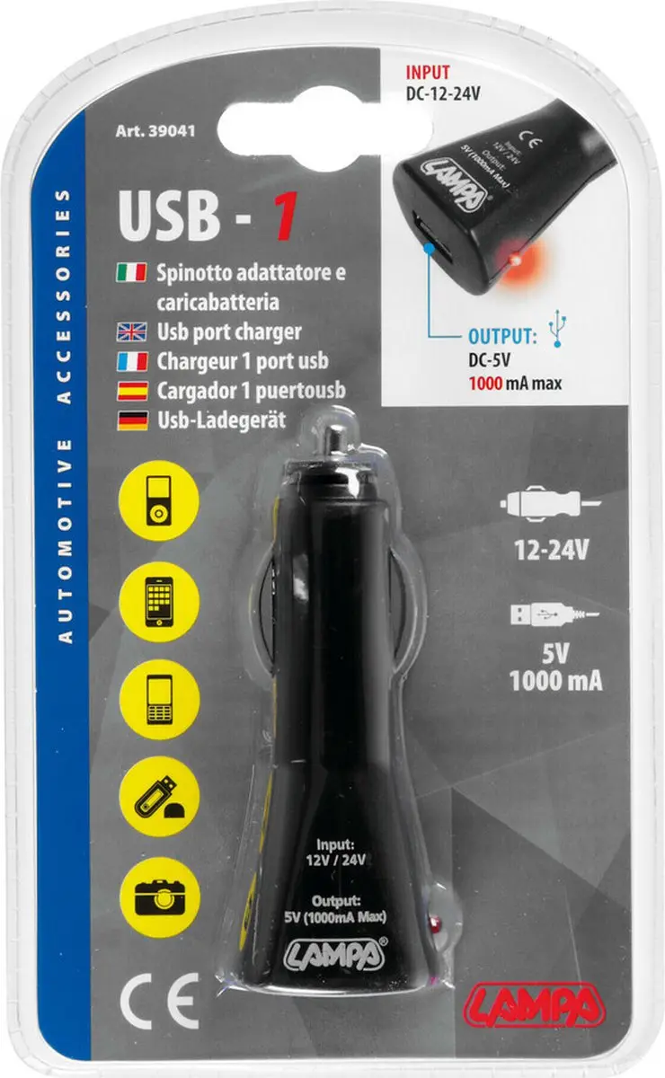 Lampa 39041 Oplader - 5W - Zwart