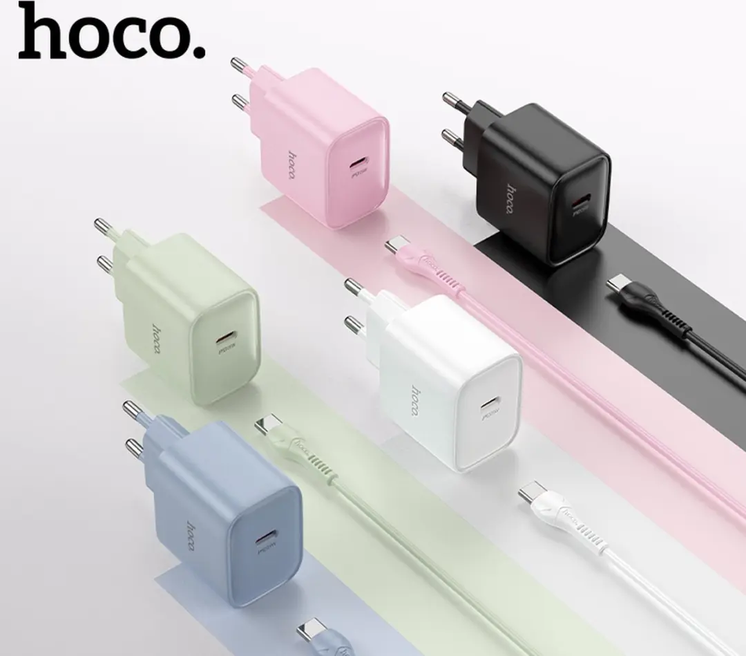 Hoco 25W Type C Snellader Roze - USB-C kabel 2m - Nintendo - afbeelding 6 van 6