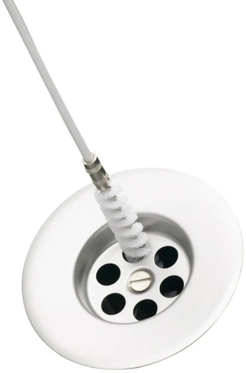 KitchenCraft Wasbak- en Afvoerborstel 45cm - Wit