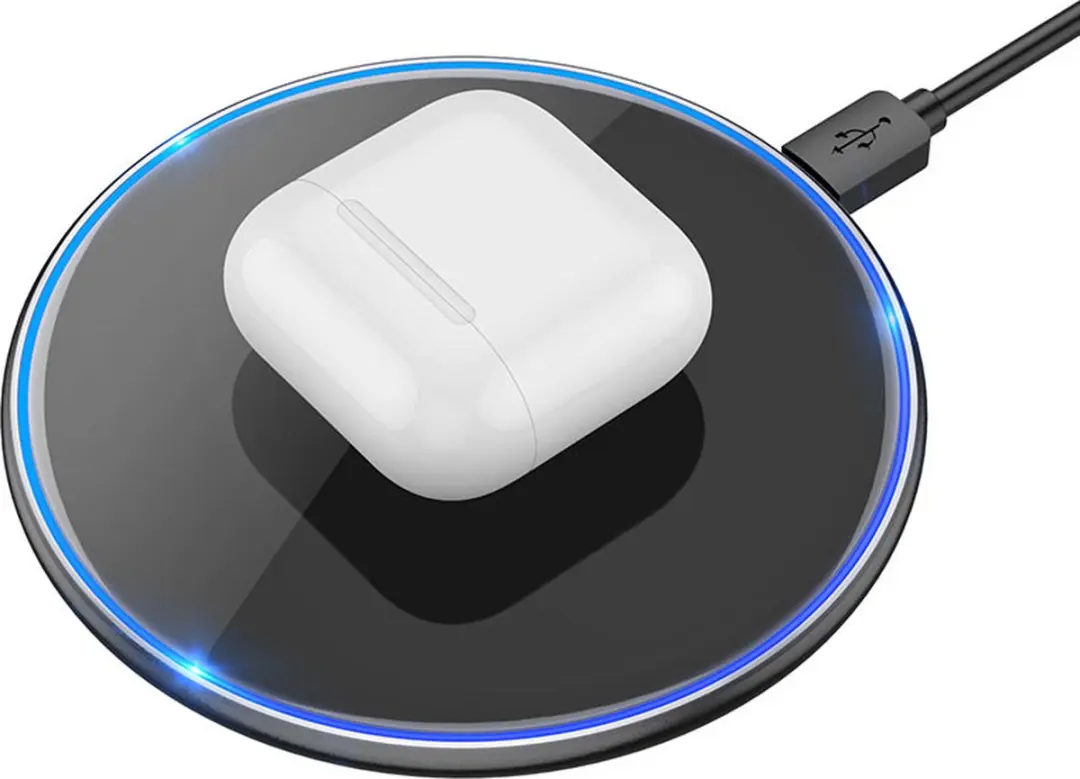 Hoco 2106LSLVAQXW Draadloze Oplader 15W - USB-C Kabel - Zwart