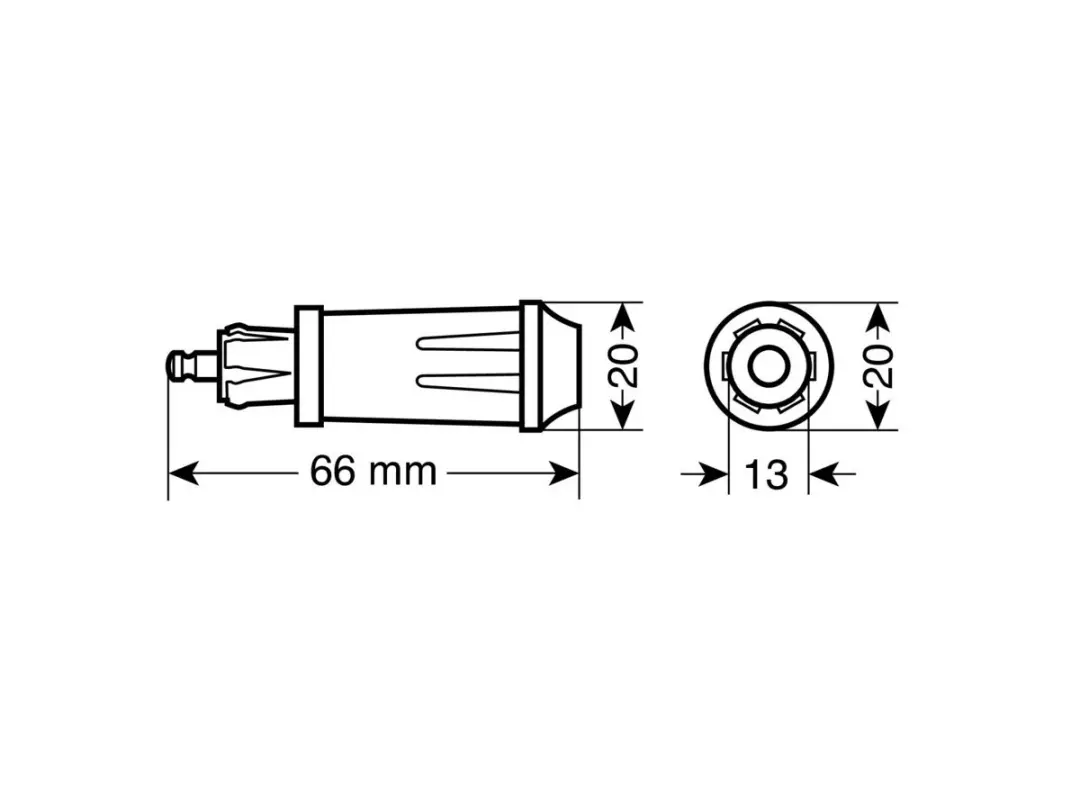 Lampa Aanstekerplug 42.39027 - 120W - Zwart - afbeelding 3 van 4