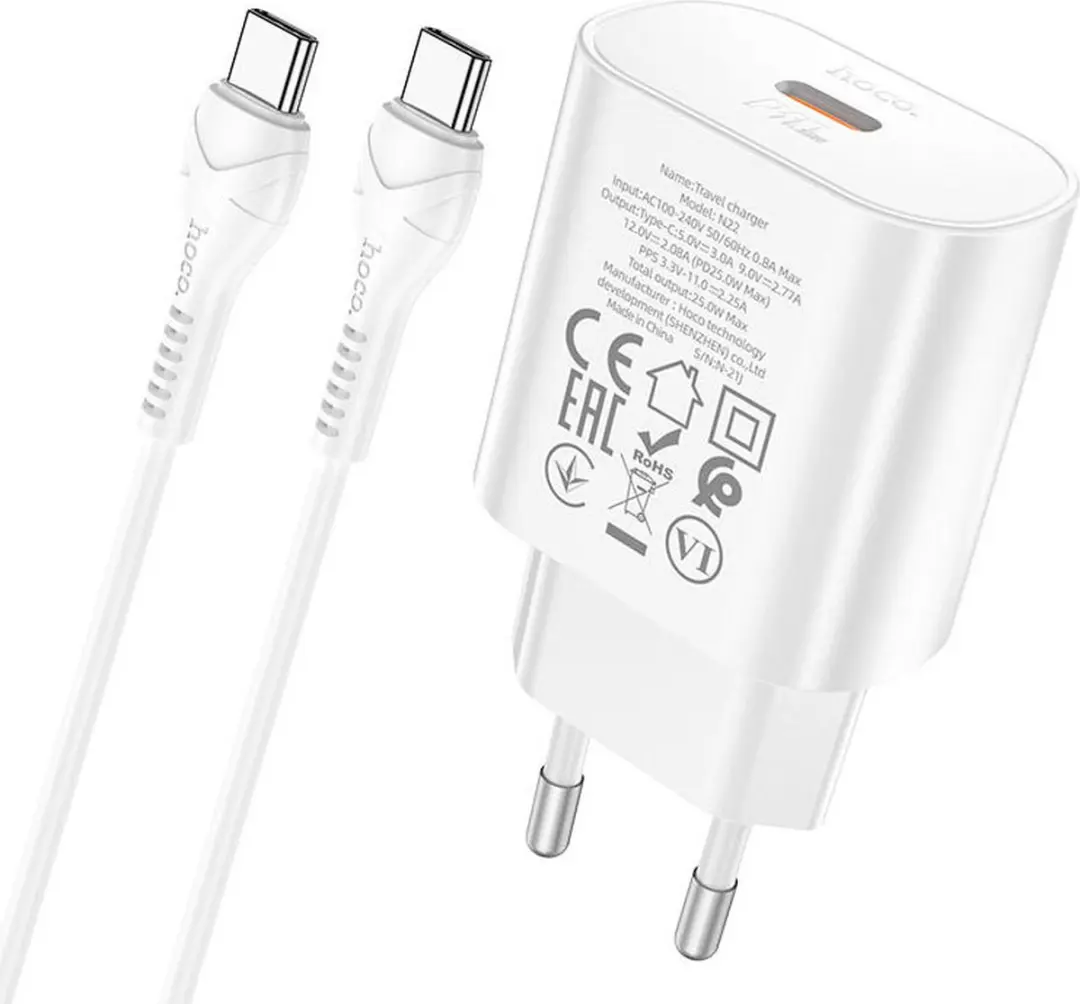 Hoco USB-C Snellader 25W Power Delivery