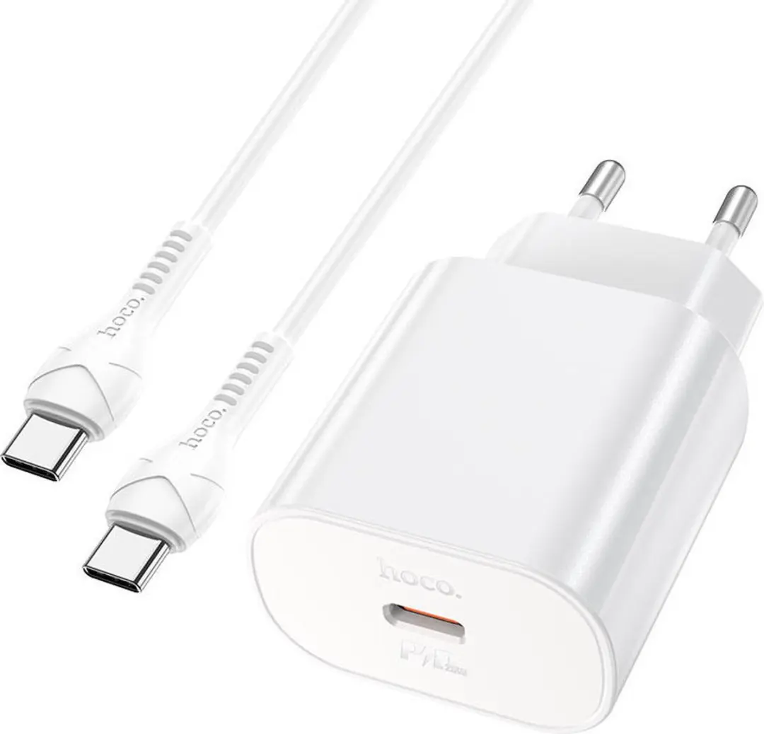 Hoco USB-C Snellader 25W Power Delivery - Wit