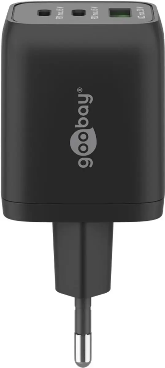 Goobay 64753 Oplader 65W - 3x USB - Zwart