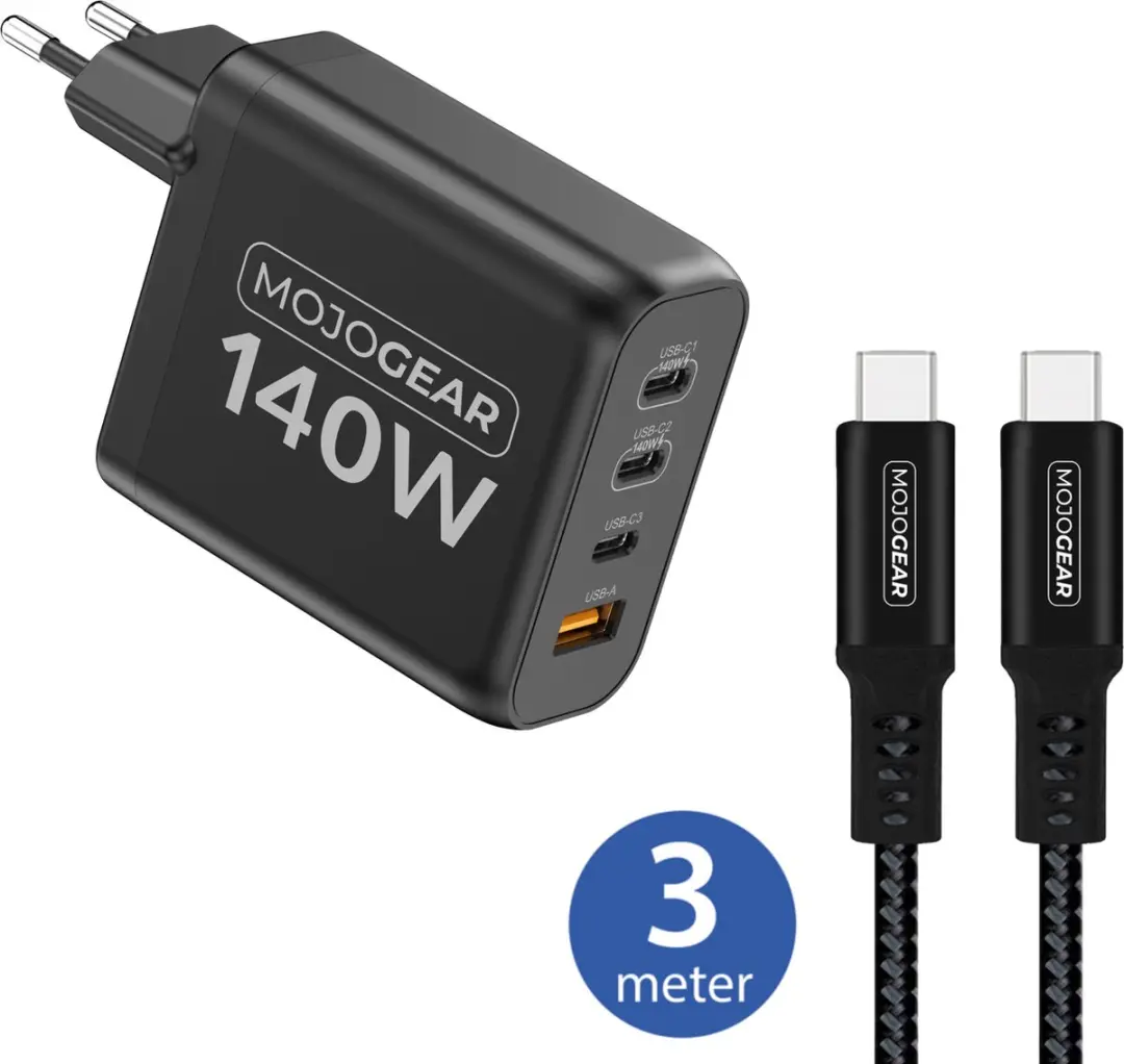 MOJOGEAR CHARGE+ 140W Oplader
