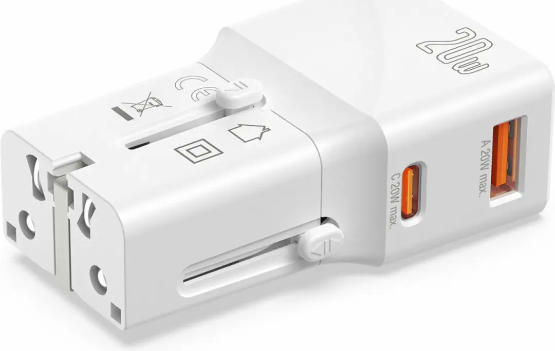 4Smarts 541041 Universele Wereldstekker 20W - Wit - afbeelding 3 van 6