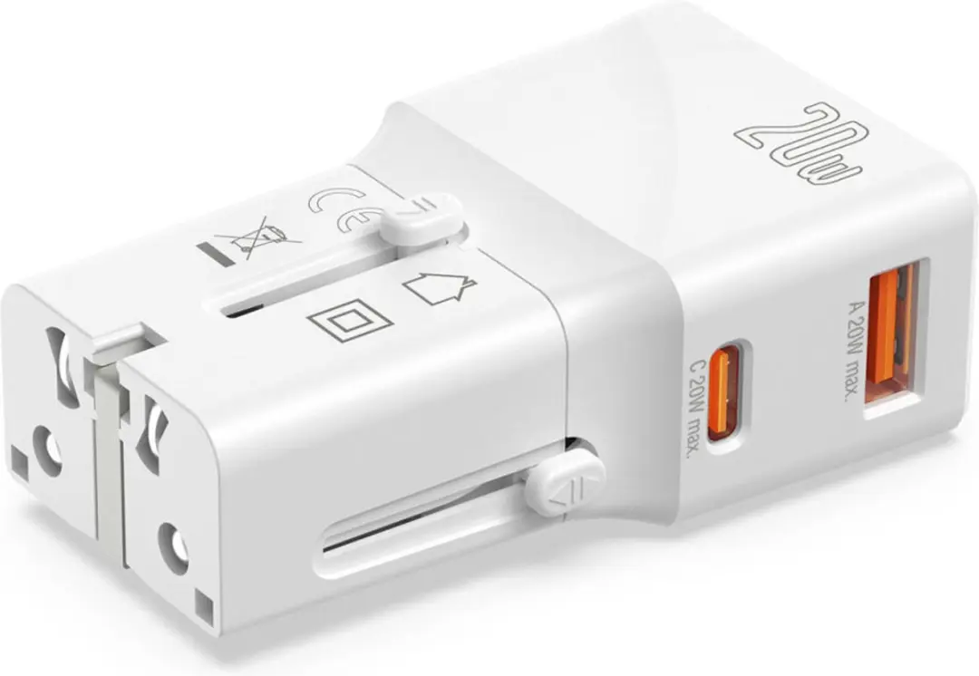 4Smarts 541041 Universele Wereldstekker 20W - Wit - afbeelding 4 van 6