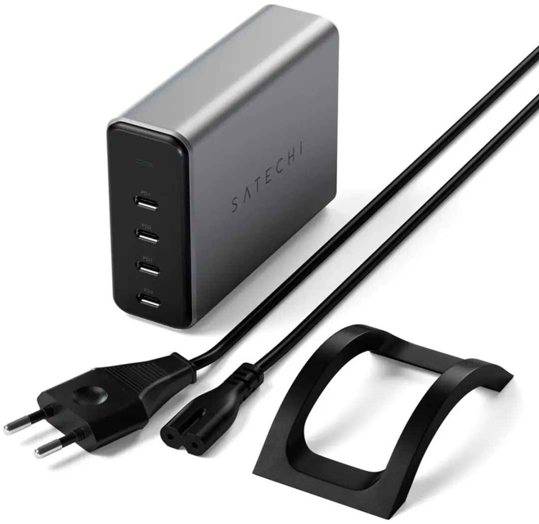 Satechi ST-UC165GM-EU USB-C Oplader 165W - 4 Poorten - Grijs