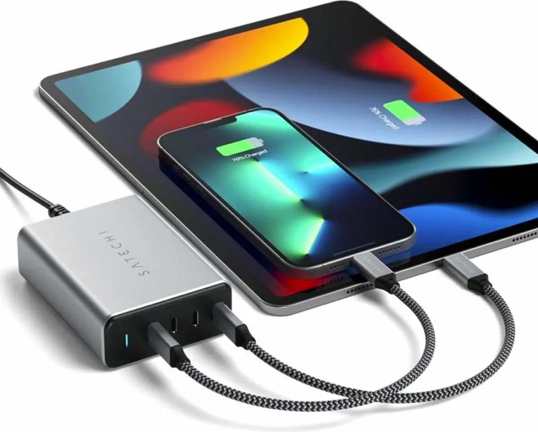 Satechi ST-UC165GM-EU USB-C Oplader 165W - 4 Poorten - Grijs - afbeelding 6 van 6