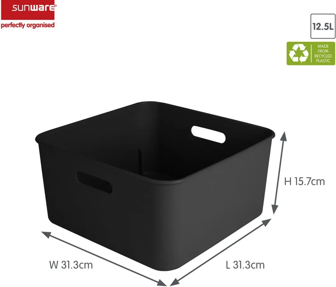 Sunware Sigma Home Cube Box 12,5L - Zwart