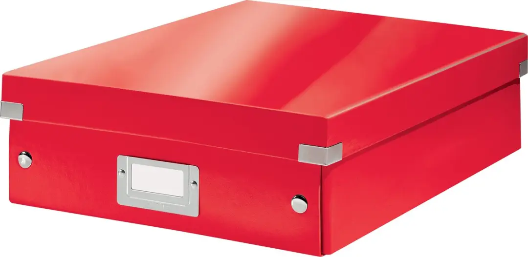 Leitz Wow Click & Store Opbergdoos 22x10x28cm - 3 Vakken - Zwart