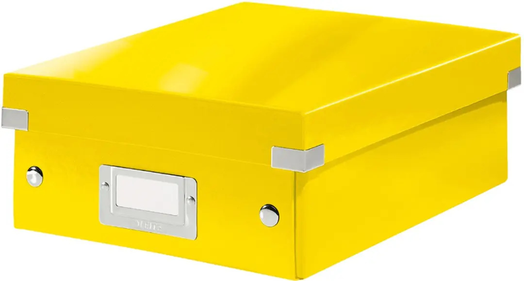 Leitz Wow Click & Store Opbergdoos 22x10x28cm - 3 Vakken - Zwart