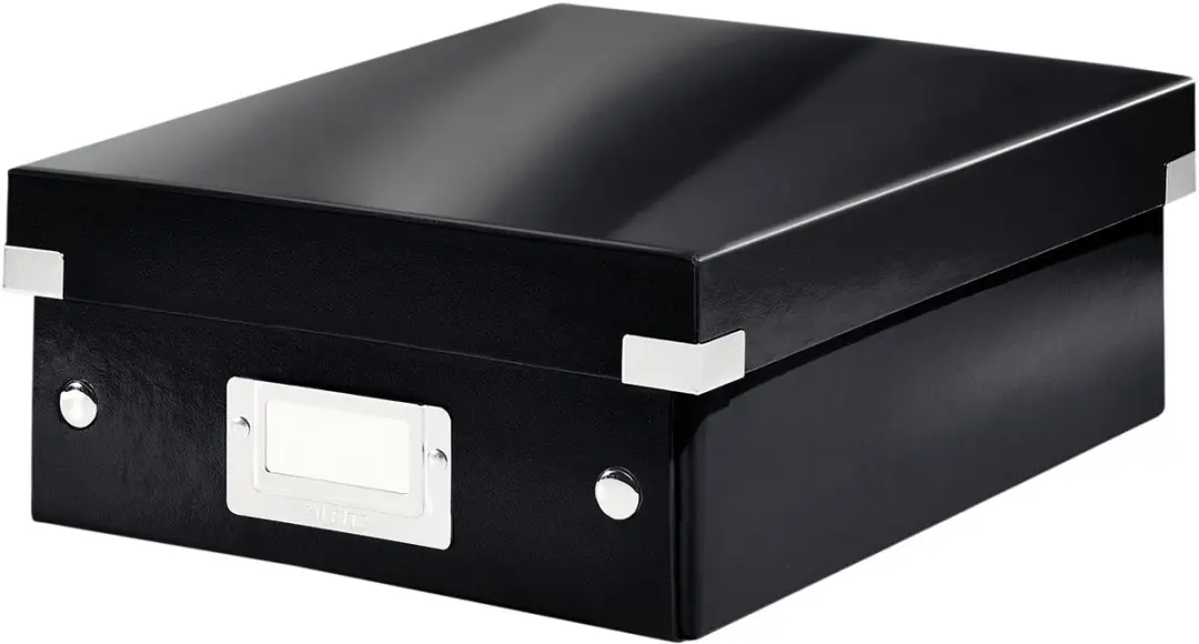 Leitz Wow Click & Store Opbergdoos 22x10x28cm - 3 Vakken - Zwart